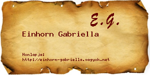 Einhorn Gabriella névjegykártya